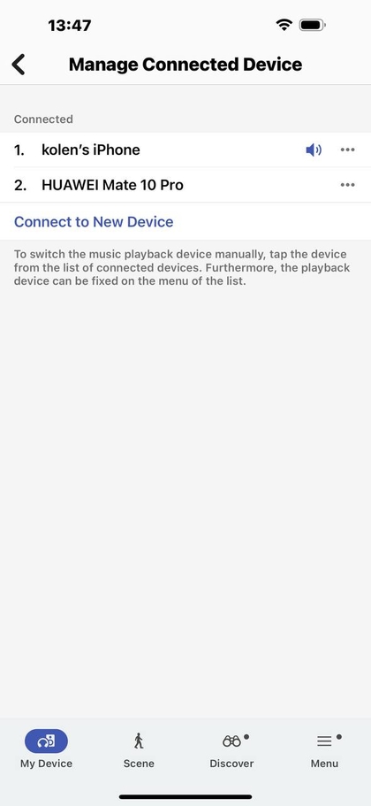 Wechseln zwischen Ger&auml;ten in der App