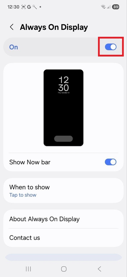 Enabling Always-On Display