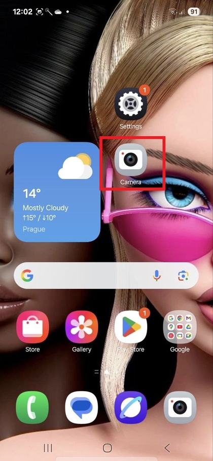 Kufungua programu ya Kamera
