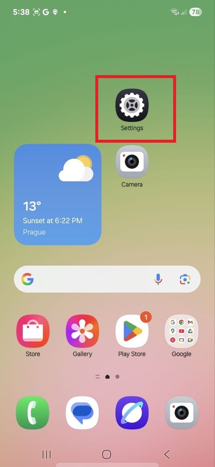 Atidaryti Nustatymus