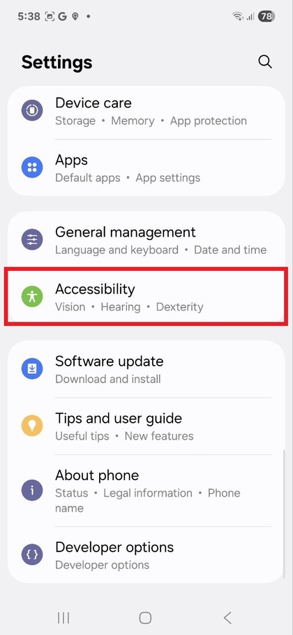 Bakstelėkite Pritaikymas neįgaliesiems