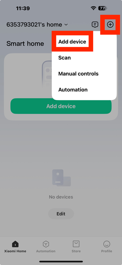Ger&auml;t hinzuf&uuml;gen, um Kamera zu verbinden