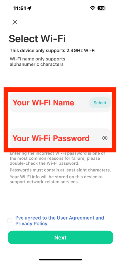 Ihr WLAN-Netzwerk in der Mi Home App ausw&auml;hlen