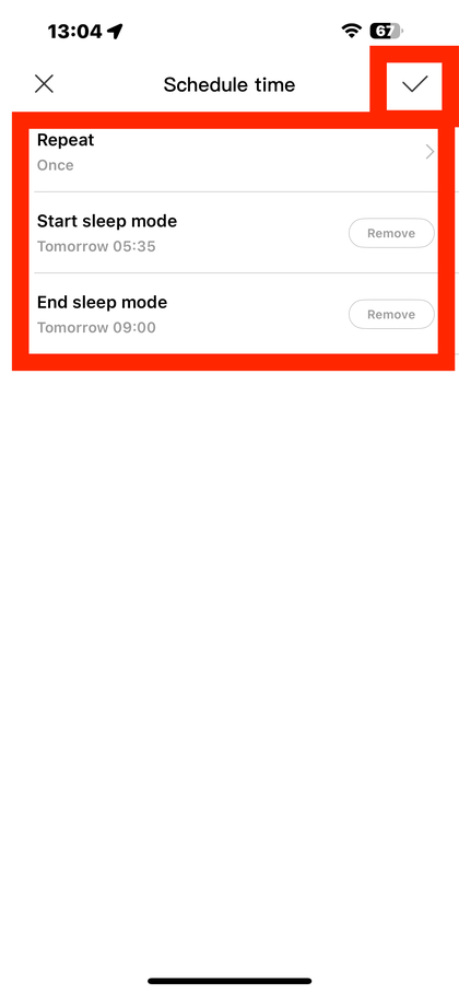Salvando o agendamento de suspens&atilde;o
