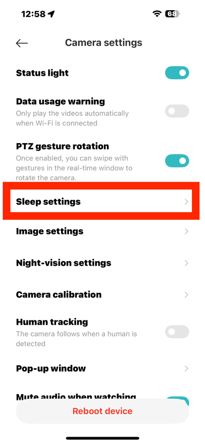 Selecionando as configura&ccedil;&otilde;es de suspens&atilde;o