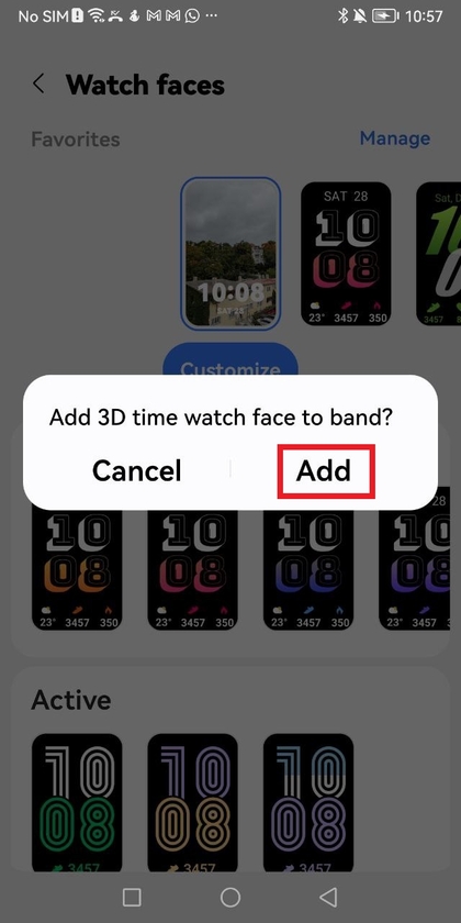 Tilf&oslash;jelse af en ny urskive i Galaxy Wearable-appen