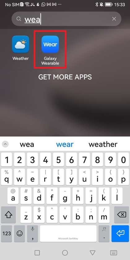 Abrir la aplicaci&oacute;n Galaxy Wearable