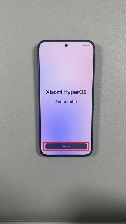 Etapas finais de configura&ccedil;&atilde;o para o POCO F7