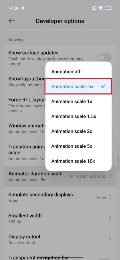 Ajustando a escala de dura&ccedil;&atilde;o do animator