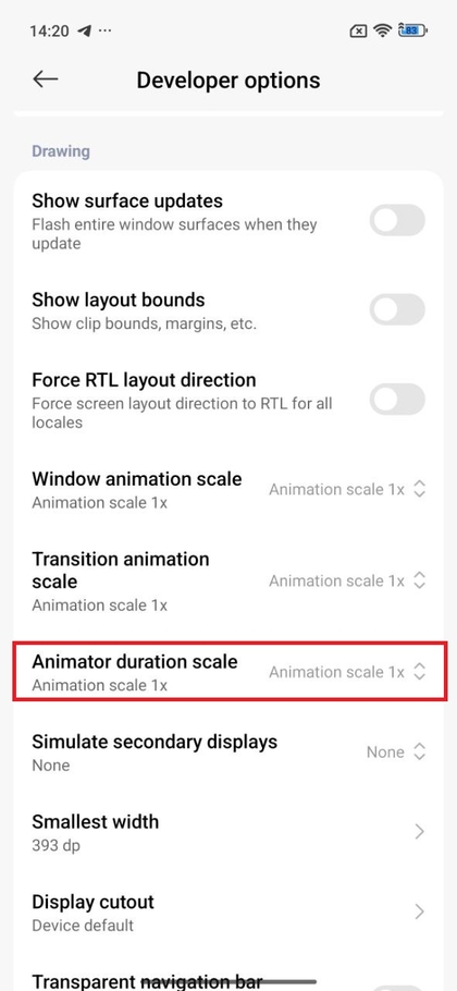 Ajustando a escala de anima&ccedil;&atilde;o da janela