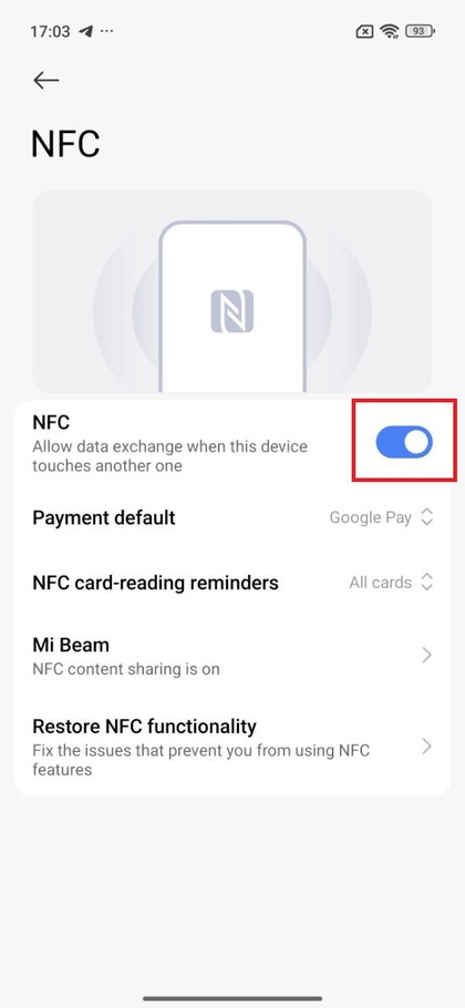 NFC-Umschalter auf dem POCO F7