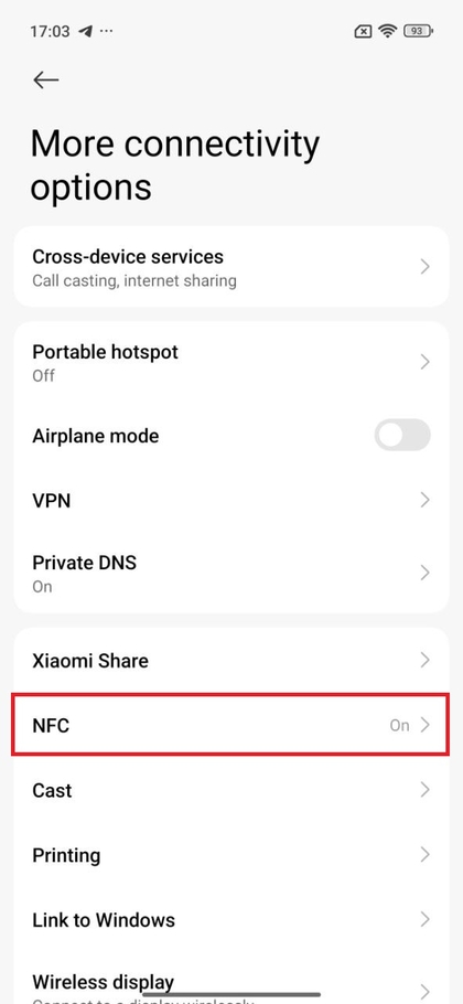 NFC-Umschalter auf dem POCO F7