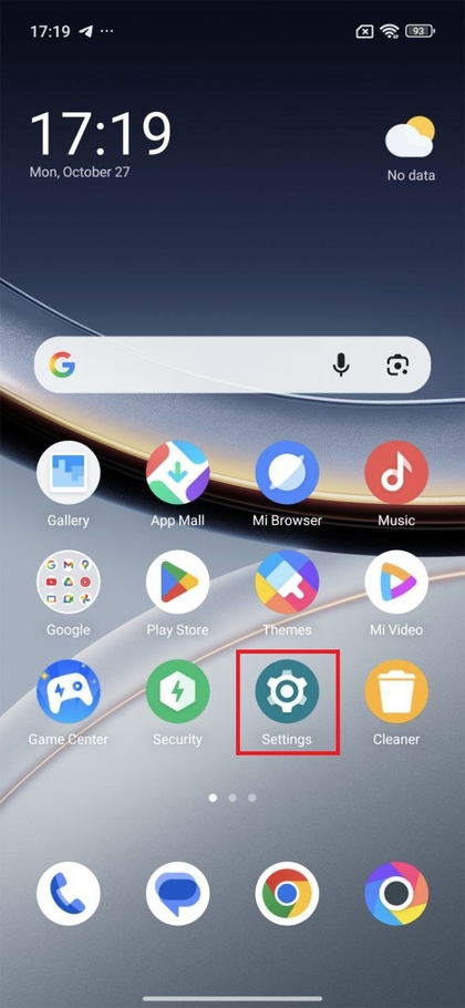 POCO F7 instellingen icoon