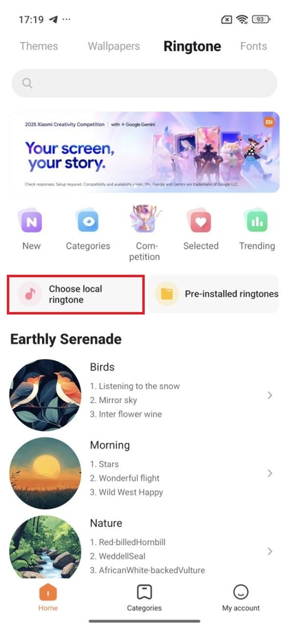 Beltoonwinkel selectie op POCO F7