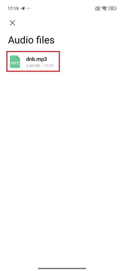 Selecteren van een audiobestand op POCO F7