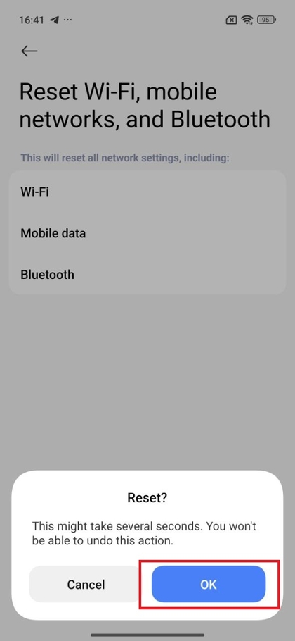 POCO F7 Best&auml;tigungsbildschirm f&uuml;r die Zur&uuml;cksetzung