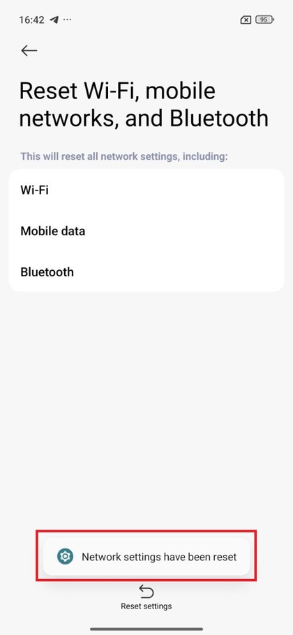 POCO F7 Benachrichtigung &uuml;ber erfolgreiche Zur&uuml;cksetzung