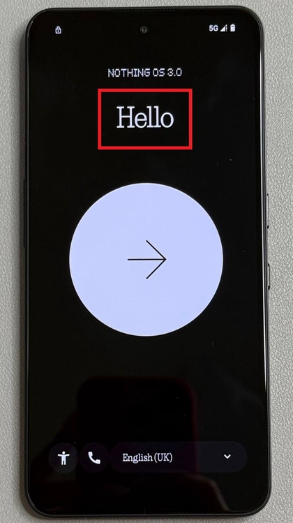 Schermata di configurazione iniziale su CMF Phone 2 Pro
