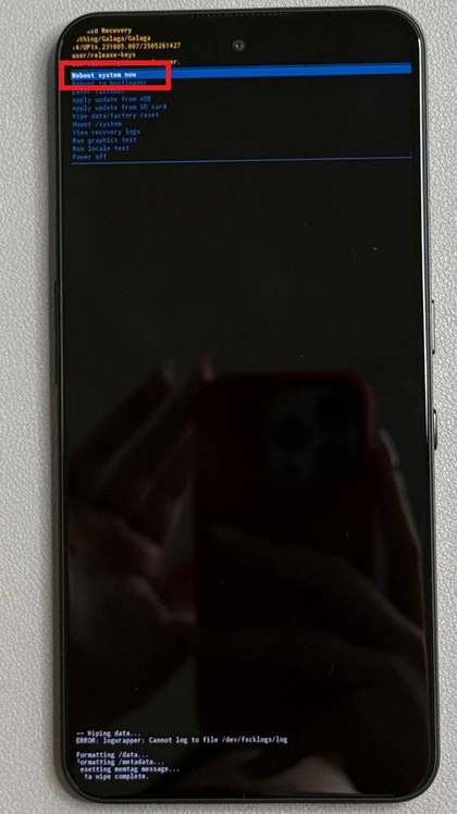 Opzione Riavvia sistema ora su CMF Phone 2 Pro