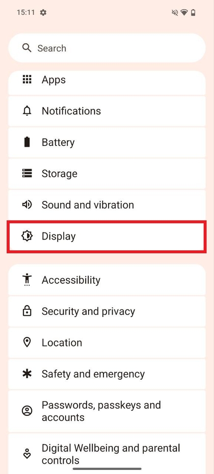 Anzeigeeinstellungen auf dem CMF Phone 2 Pro aufrufen