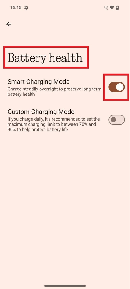 Smart Charging-Modus aktivieren