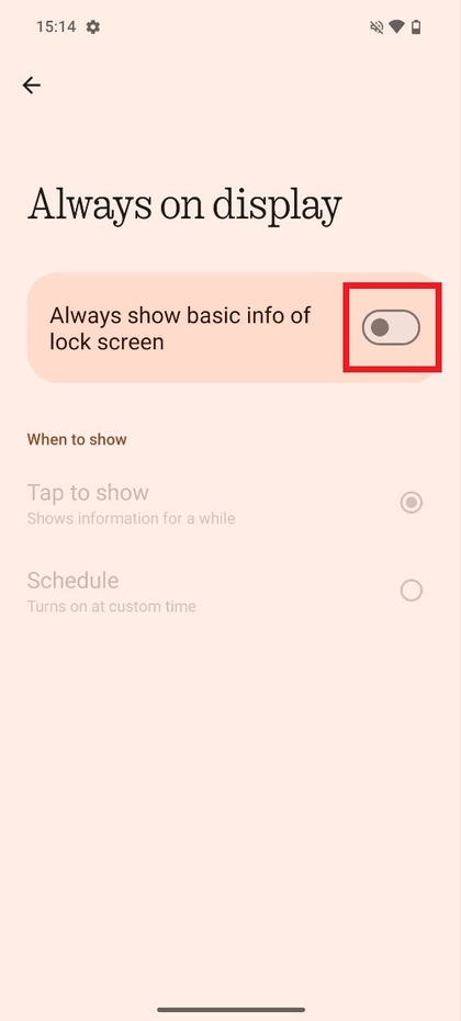 Always-On Display deaktivieren