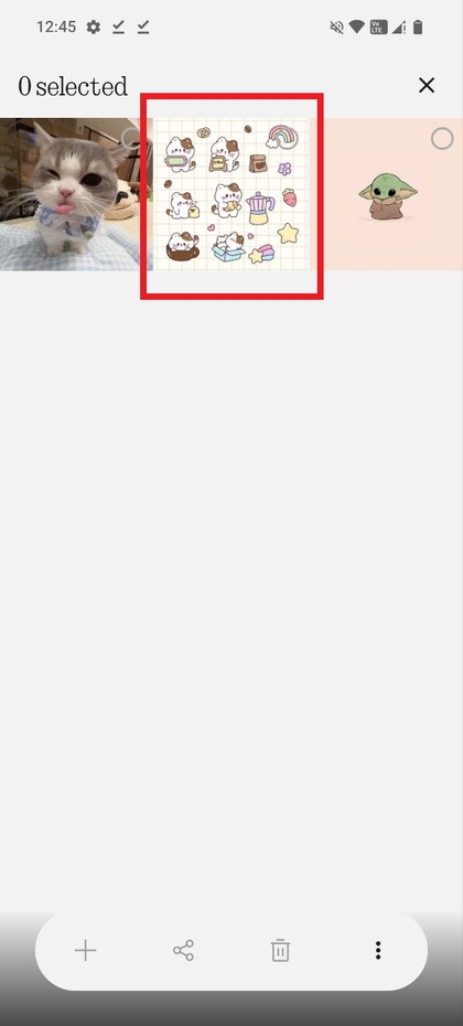 Selezione di foto nella galleria