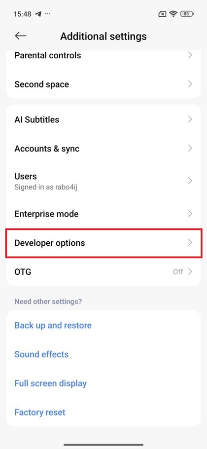 Auf Entwickleroptionen auf POCO F7 zugreifen