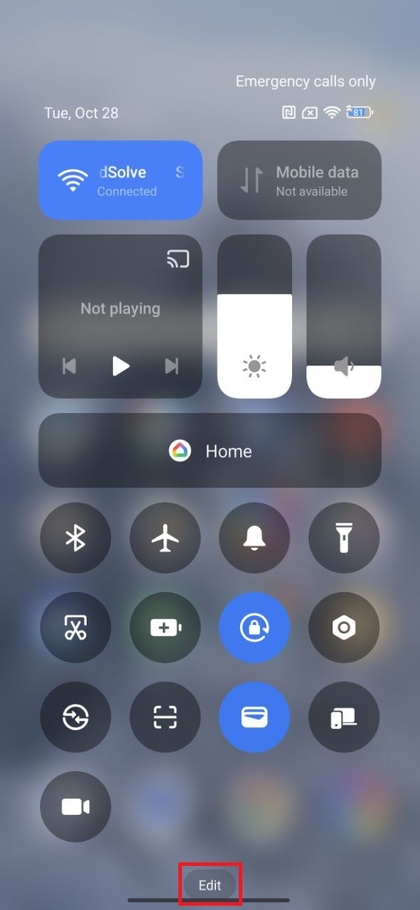 Control Center (Kontrollzentrum) auf dem POCO F7