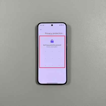 Configuration d'un mot de passe de protection de la vie priv&eacute;e sur POCO F7