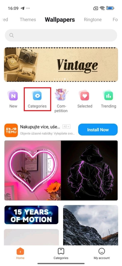 POCO F7 Hintergrundbild-Kategorien