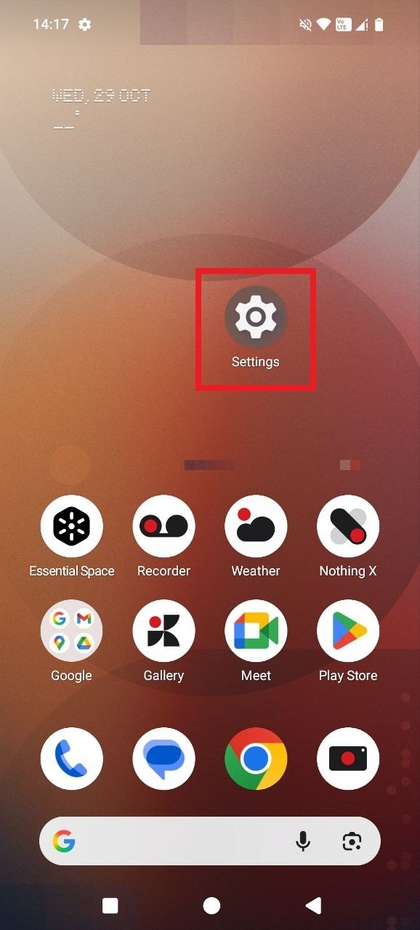Access Settings app on CMF Phone 2 Pro