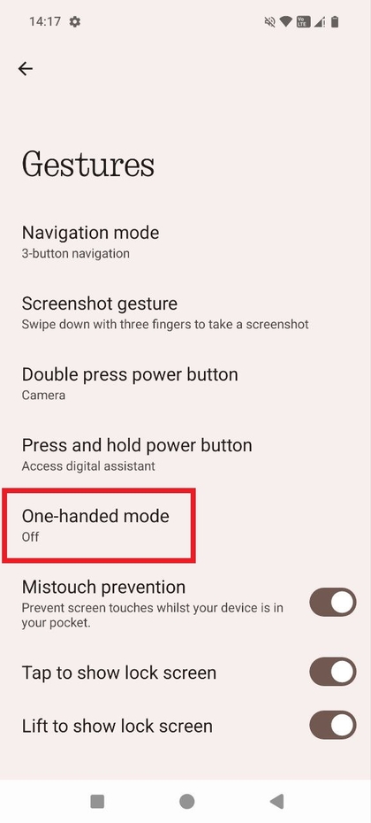 One-handed mode on CMF Phone 2 Pro