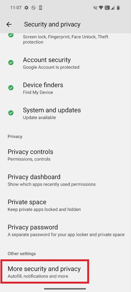 Accesso a pi&ugrave; opzioni di sicurezza e privacy