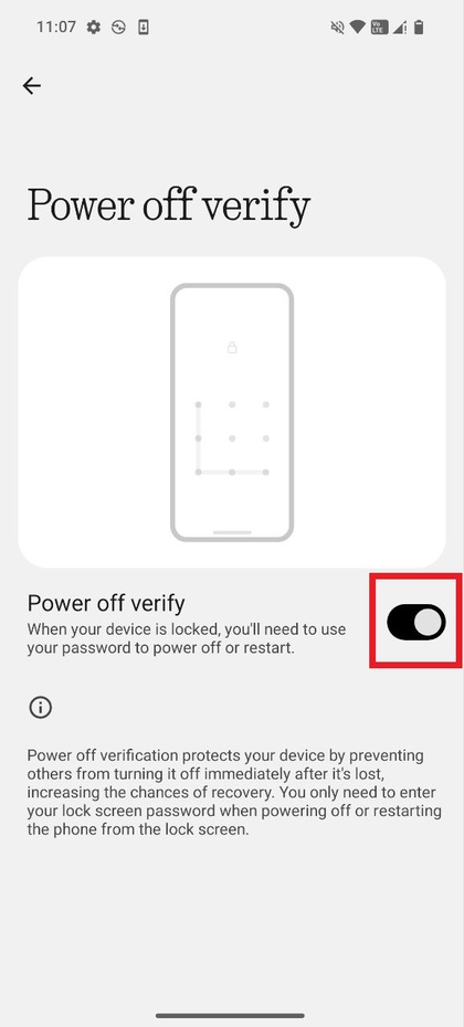Attiva/disattiva l'impostazione della verifica dello spegnimento su CMF Phone 2 Pro