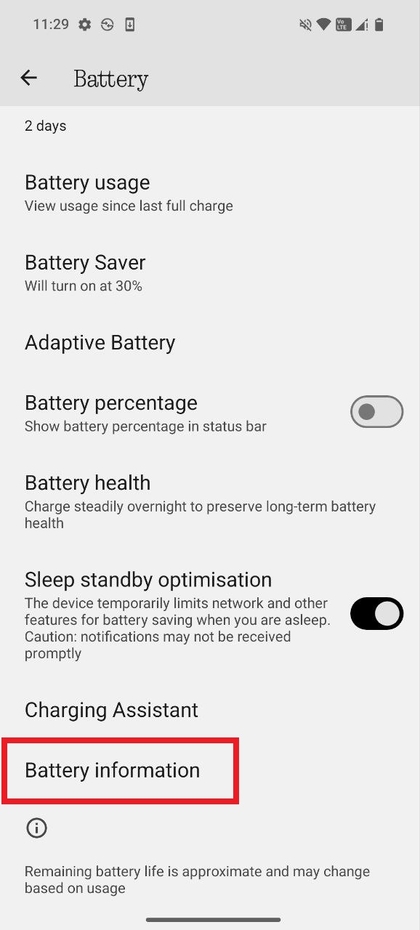 Individuazione delle informazioni sulla batteria su CMF Phone 2 Pro