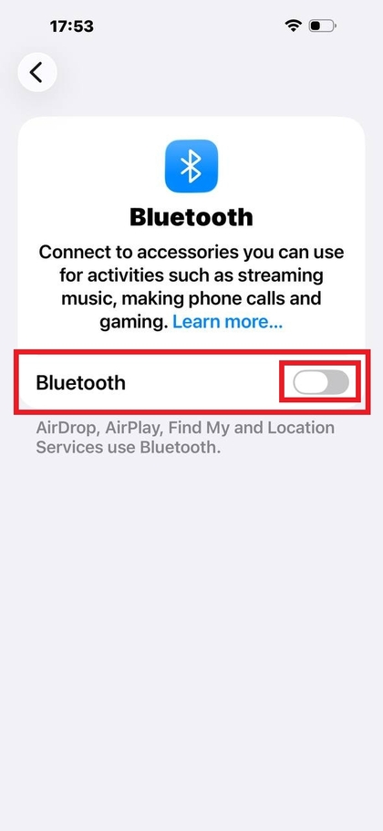 Interrupteur de basculement Bluetooth sur t&eacute;l&eacute;phone