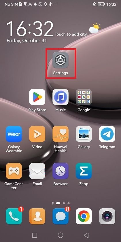 Android Settings app icon