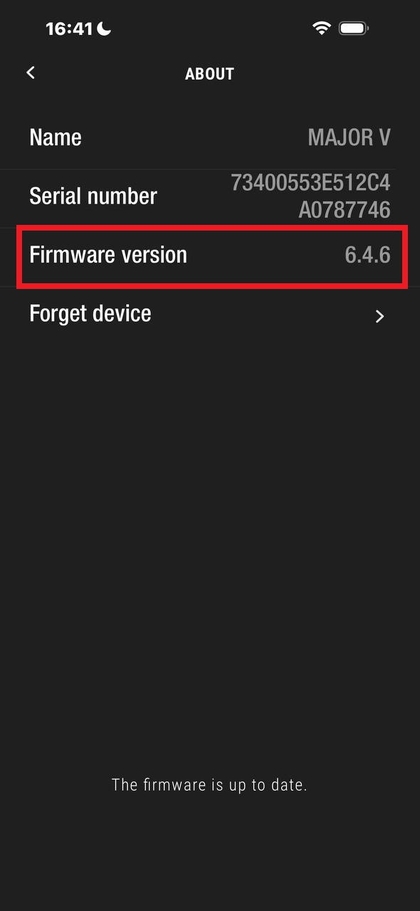 Updating software version in Marshall Bluetooth app