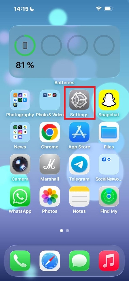 Icoon van de iPhone-instellingenapp