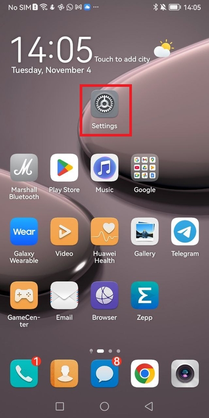 Pictogram van de Android Instellingen-app