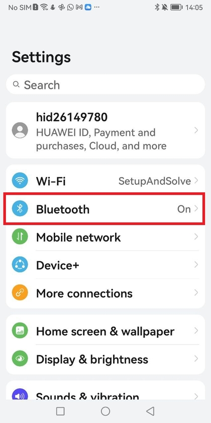 Menu Verbonden apparaten in de Android-instellingen
