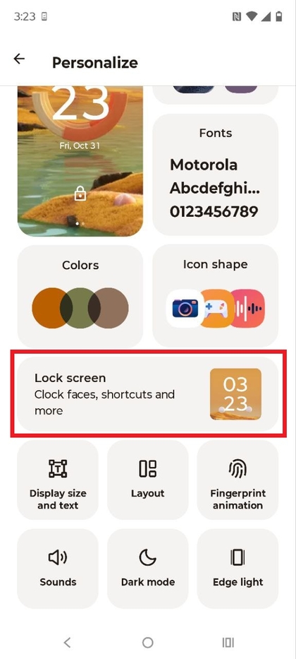 Extra effecten in de instellingen van het vergrendelscherm