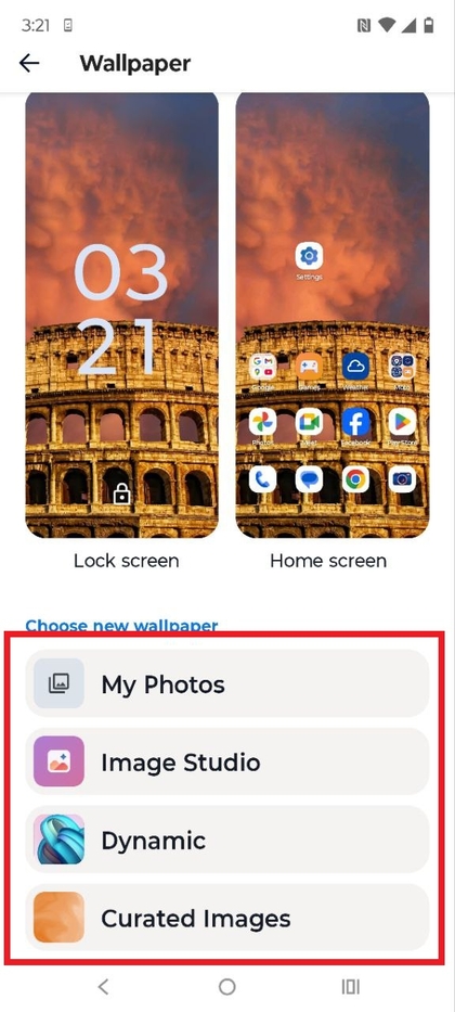 Achtergrondopties kiezen