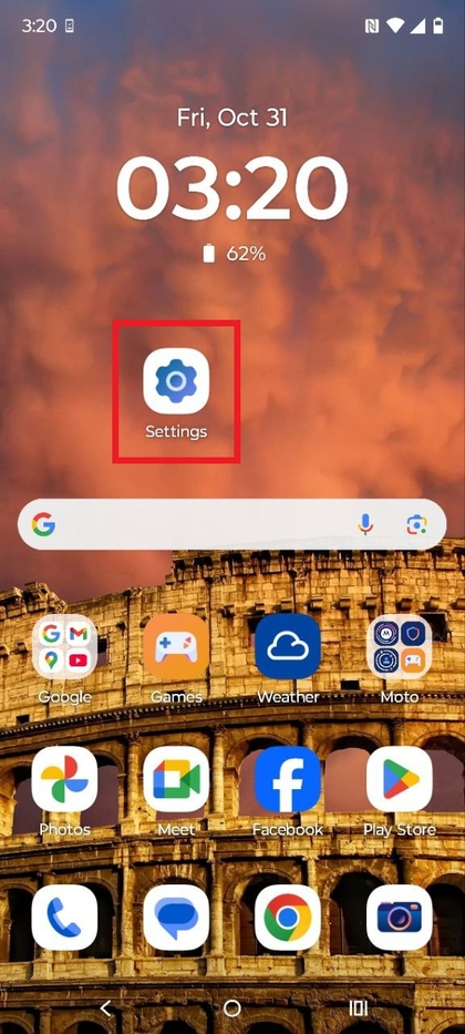 Instellingen openen op Motorola EDGE 60 Fusion
