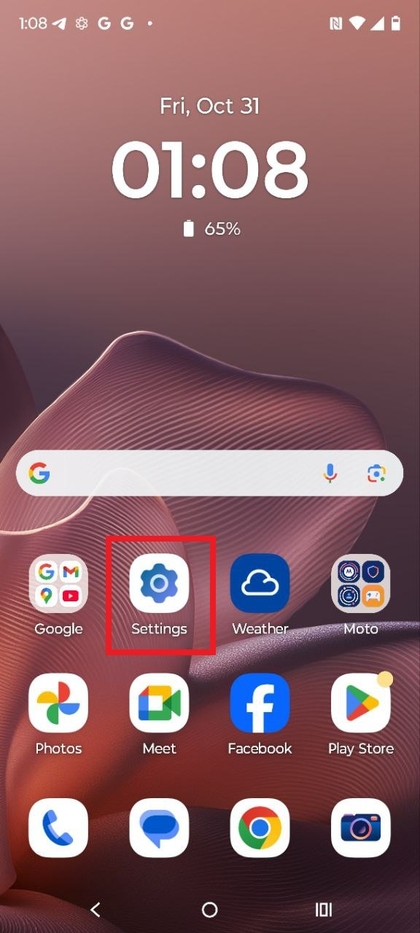 Motorola Edge 60 Fusion app Instellingen