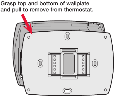 Wallplate installation Step 1