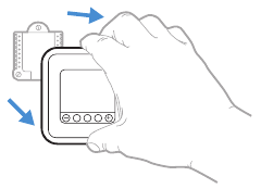 Pull to remove the thermostat from the UWP.
