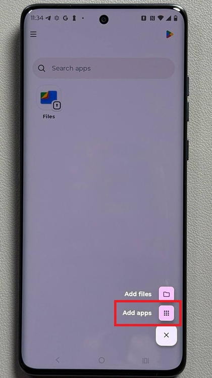 Apps toevoegen aan Veilige map