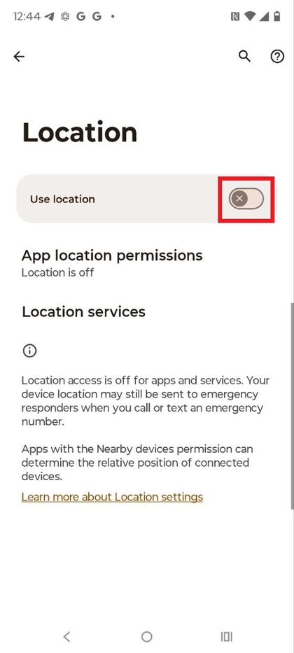 Locatiediensten uitschakelen